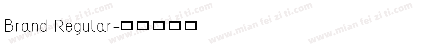 Brand Regular字体转换